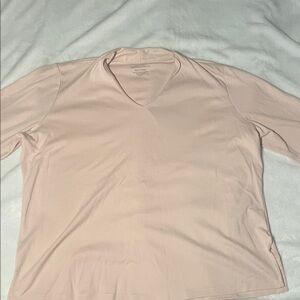 Draper's & Damon's Light Pink V-Neck Top